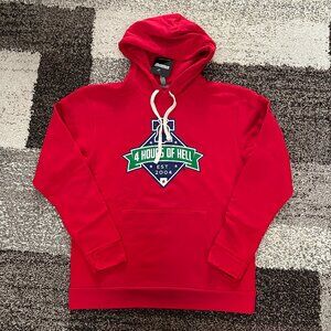 BREAKINGT (L) Four Hours of Hell Phillies Hoodie Red October CBP Postseason MLB
